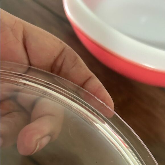 Vintage Pyrex Flamingo Pink 024 2 Qt Round Casserole Dish with Clear Glass Lid – - Picture 8 of 10